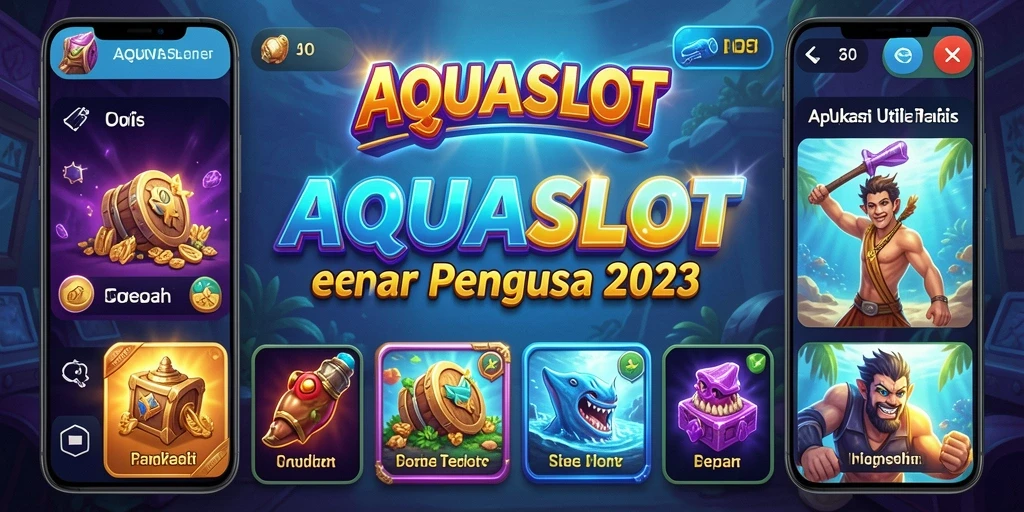 Screenshot utama AQUASLOT menunjukkan antarmuka yang ramah pengguna.