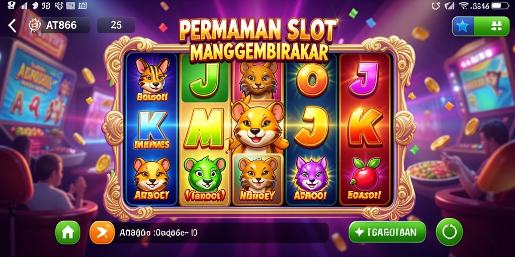 Tampilan menarik dari gameplay di game Slot AT866.