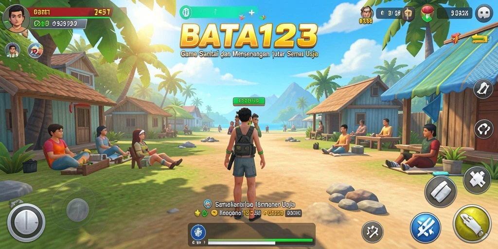 Tangkapan layar utama gameplay BATA123 yang menampilkan suasana santai dan menyenangkan.