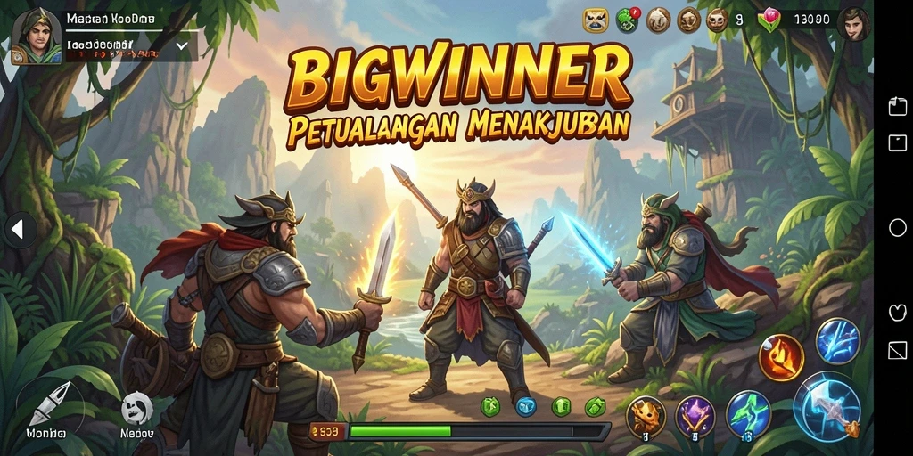 Tampilan gameplay menarik dari BIGWINNER dalam petualangan seru.