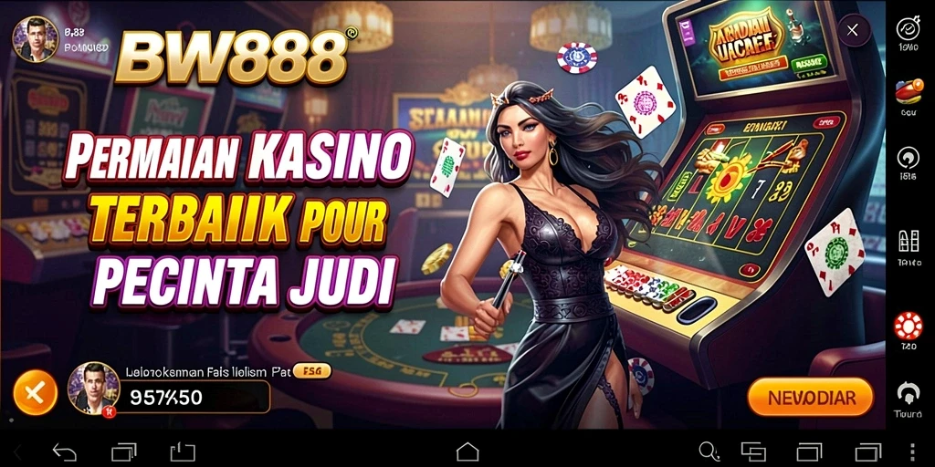 Screenshot gameplay BW888 menampilkan aksi seru permainan Kasino.