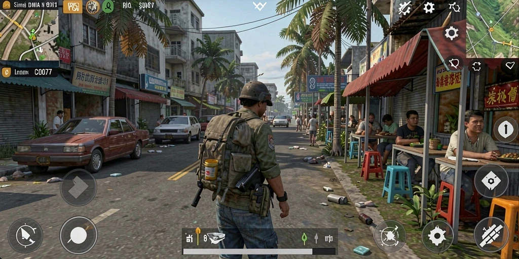 Tampilan gameplay C0077 dengan simulasi yang realistis dan interaktif.