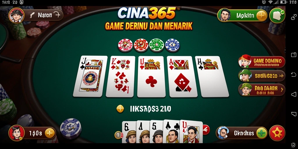 Tampilan gameplay CINA365 yang seru dalam permainan Domino.