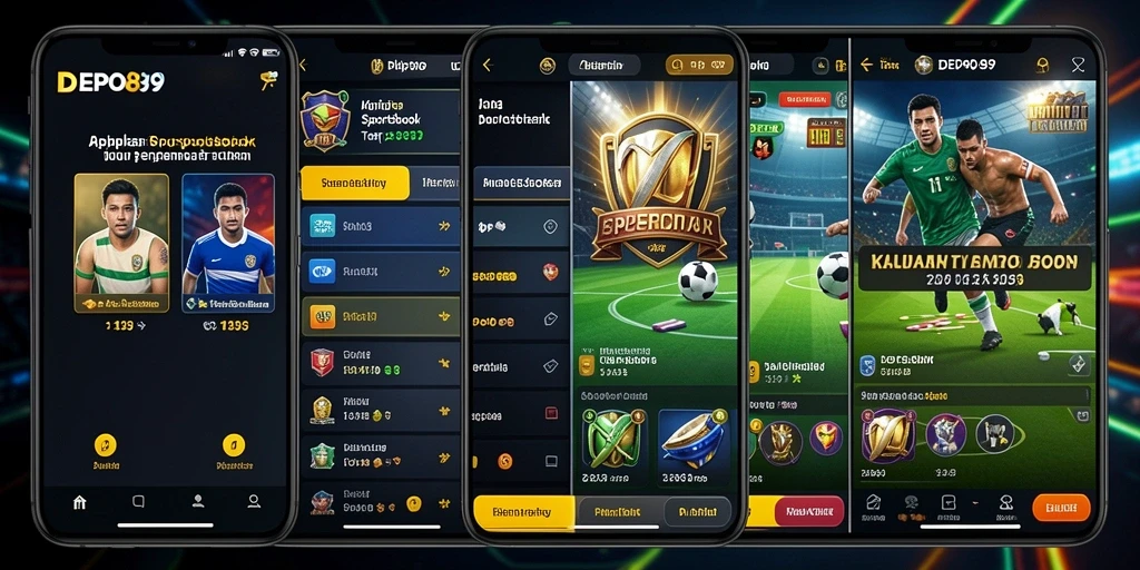Tampilan utama gameplay DEPO89 menampilkan berbagai pilihan taruhan olahraga.