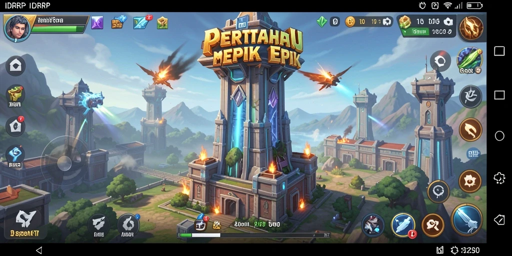 Gameplay IDRRP menampilkan strategi Tower Defense yang mendebarkan.