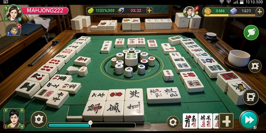 Tampilan menarik permainan MAHJONG222 dengan grafis cerah.