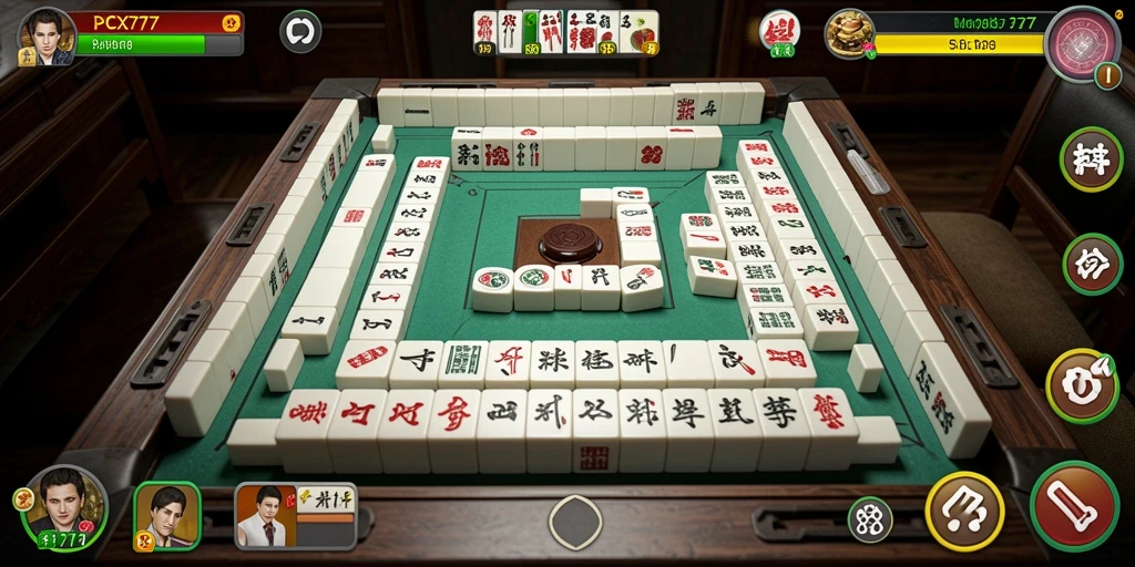Screenshot utama PCX777 menampilkan gameplay Mahjong yang seru dan menarik.