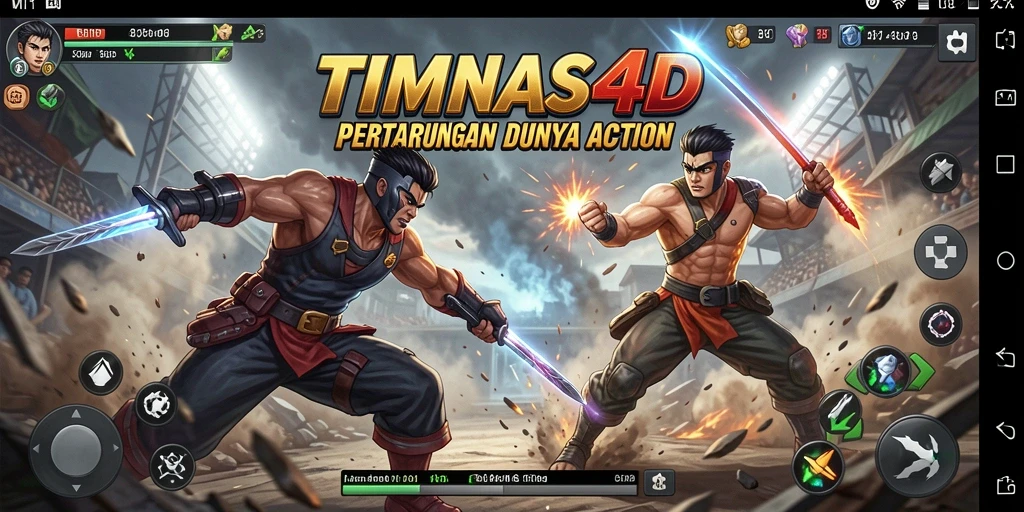Tampilan gameplay aksi mendebarkan dalam TIMNAS4D.