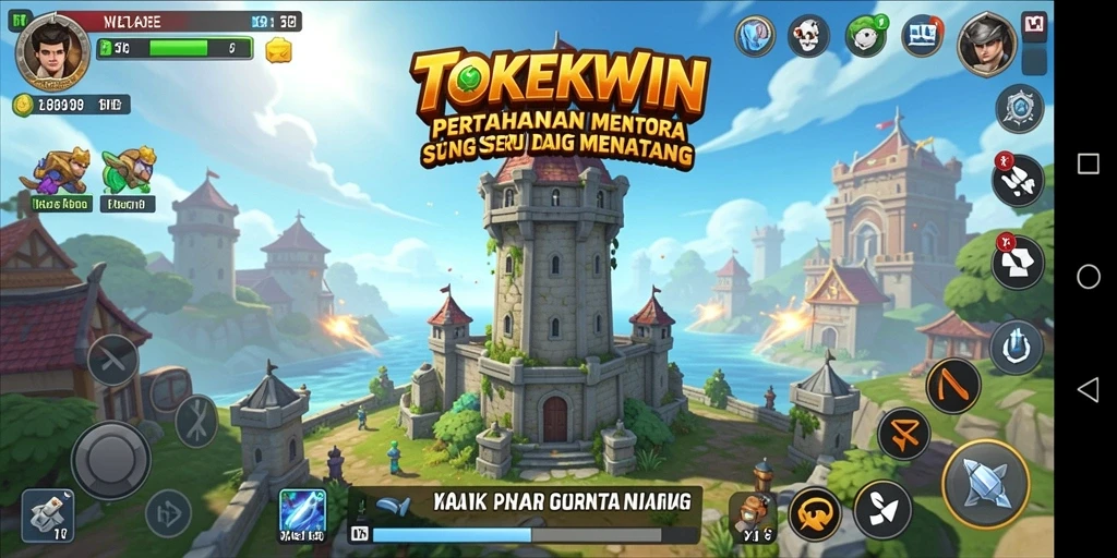 Gameplay menarik TOKEKWIN dalam mode Tower Defense.