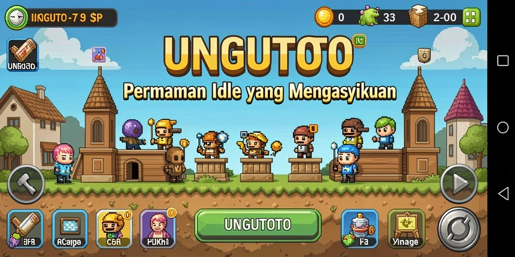 Tampilan gameplay UNGUTOTO yang menarik dan penuh warna.